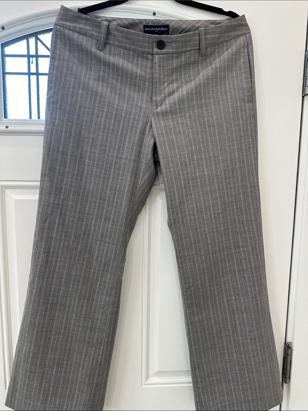 Banana Republic Light Gray Pinstripe Men's Dress Pants